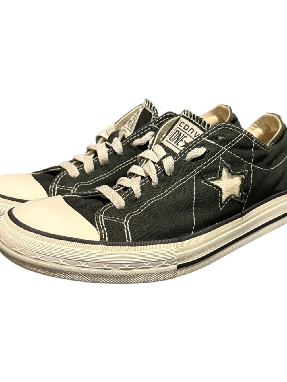 Converse One Star Lugged Black White Women’s Low Top Sneakers Size 10 Cotton